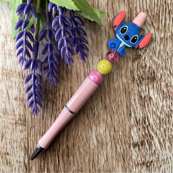 Writing Pen Dog Sloth Castle Artisan Beaded Silicone Custom Handcrafted Office - Picture 6 of 11